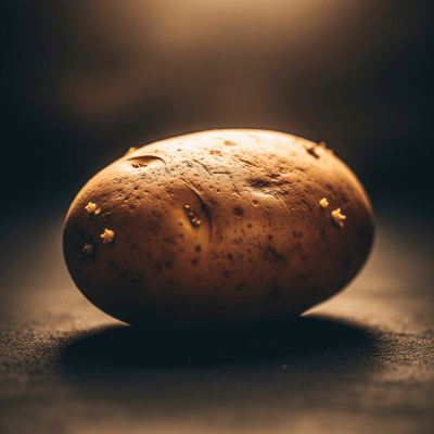 Editorial-style hero shot of a single Potato from the taxonomy vegetables.