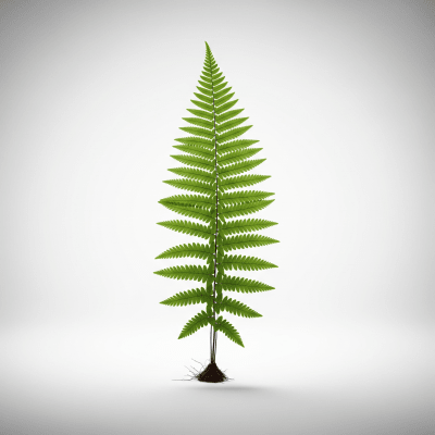 High quality, studio-style photograph of a single Pteris vittata