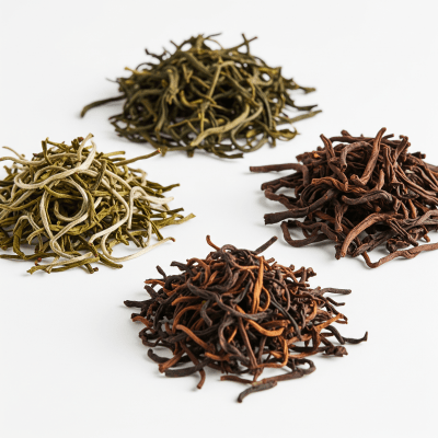 High quality photograph of a Pu-erh Tea, of the taxonomy teas