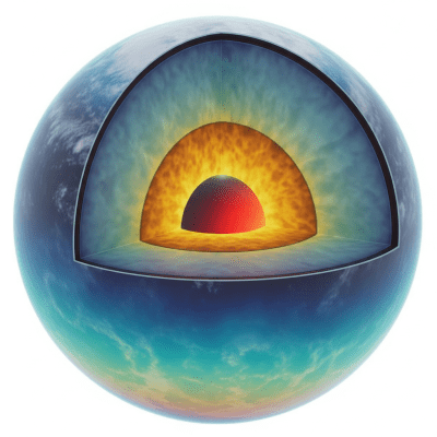 Cross-sectional diagram of a Puffy planet, classified under planets