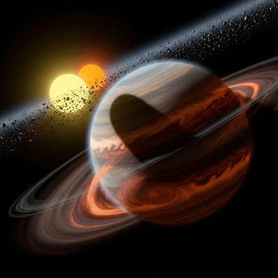 Visualization of a Puffy planet (planets) interacting dynamically within its typical system architecture