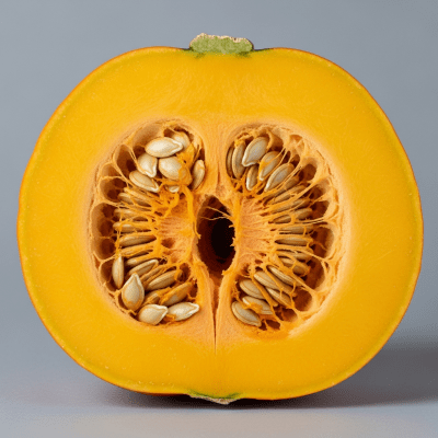 Detailed cross-sectional view of a fresh Pumpkin