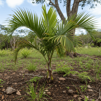 A detailed image of the Pygmy Date Palm (palms) in its native environment