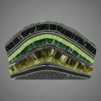Cross-sectional illustration of Pyroxene, of the taxonomy minerals