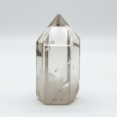 High resolution studio photograph of a single specimen of Quartz