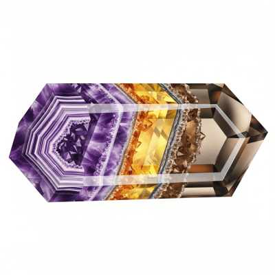 Cross-sectional illustration of Quartz, of the taxonomy minerals