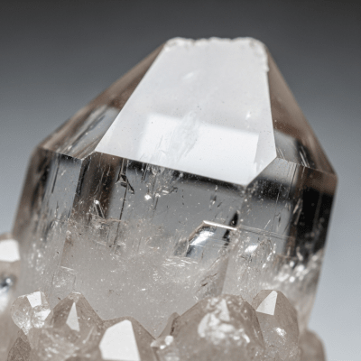 Macro shot of Quartz, of the taxonomy minerals, showing detailed crystal structure and surface texture