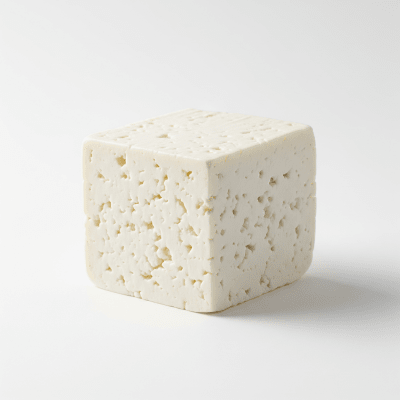 High quality studio photograph of a single Queso Blanco