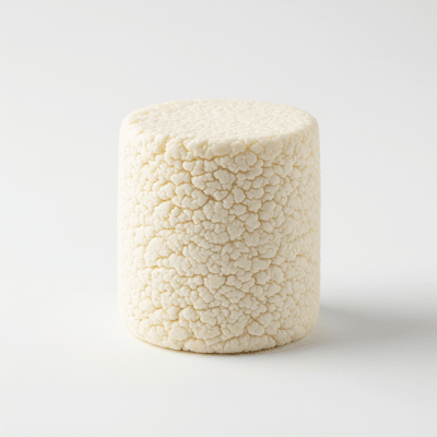 High quality studio photograph of a single Queso Fresco