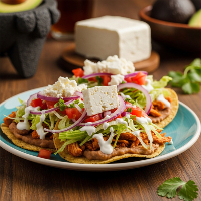 A piece of Queso Fresco being used in a classic culinary preparation or dish where it is commonly featured
