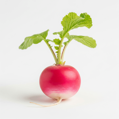 High resolution studio photograph of a single Radish