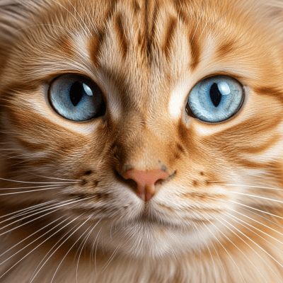 Close-up macro photograph of the face of a Ragamuffin