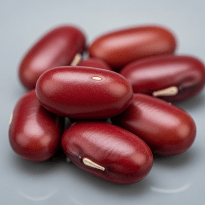 A close-up macro shot of Red Bean (beans) showing its texture, surface details, and natural colors