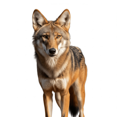 High quality, studio-style photograph of a Red Wolf