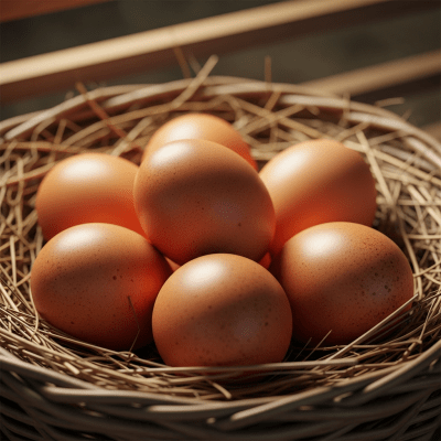 Image depicting eggs laid by a Redcap, contextualized within the chicken taxonomy