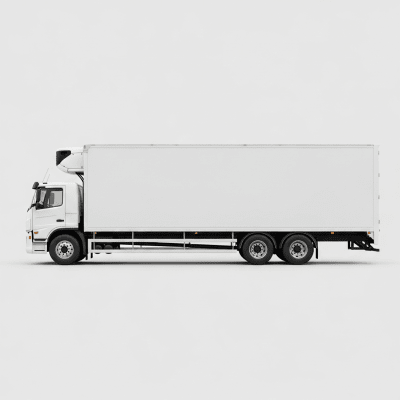 Clean side profile view of a Refrigerated Truck, part of the trucks