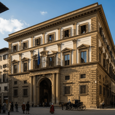 Photograph depicting Renaissance, an example of architecture, in active use or cultural context—such as being inhabited, visited, or used for its intended purpose—while keeping focus on the structure itself