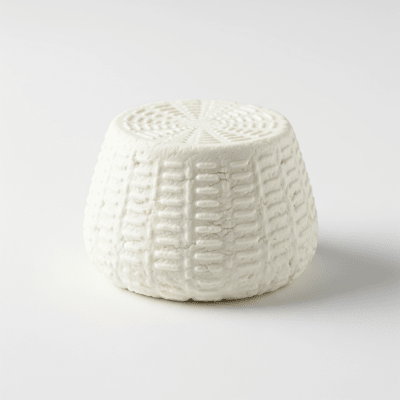 High quality studio photograph of a single Ricotta