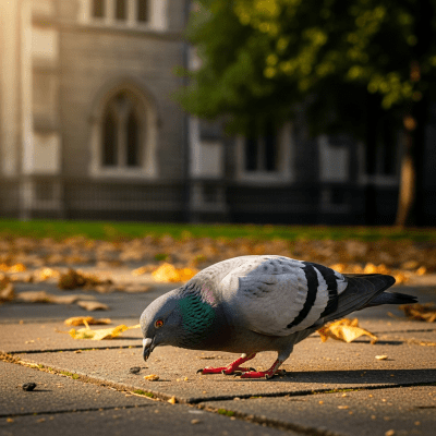 Photorealistic image of a Rock Pigeon (birds) in its typical natural environment