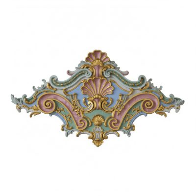 High quality, studio-style photograph of a single Rococo from the architecture taxonomy