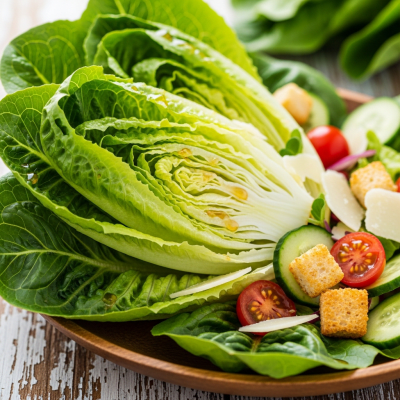 Image showing Romaine Lettuce as part of a finished dish, such as a salad or sandwich