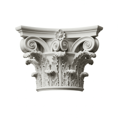 High quality, studio-style photograph of a single Roman from the architecture taxonomy