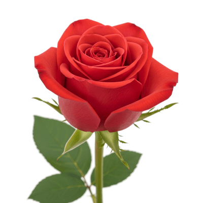 High quality studio photograph of a single Rose
