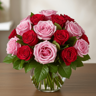 Image of a Rose (flowers) arranged in a traditional bouquet or floral arrangement