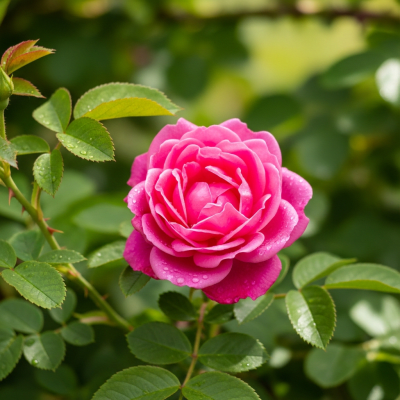 Photograph of a Rose (flowers) in its natural environment