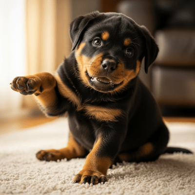Image showing a Rottweiler puppy