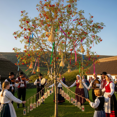 Image showing a Rowan as used or celebrated in human culture