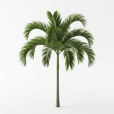 High quality studio photograph of a single Royal Palm