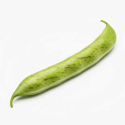 High quality studio photograph of a single Runner Bean