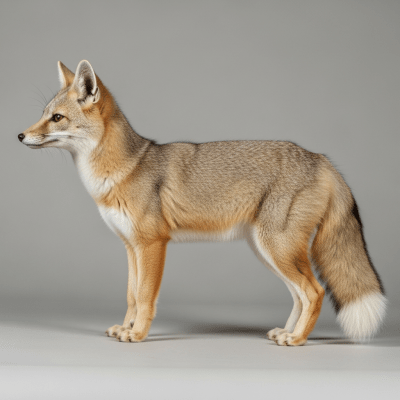 Side profile photograph of a standing Rüppell's Fox, part of the taxonomy canines