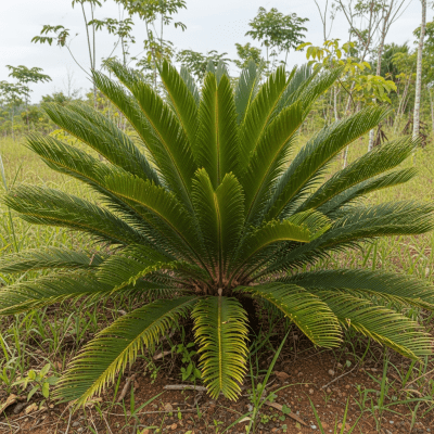 A detailed image of the Sago Palm (True Palm) (palms) in its native environment