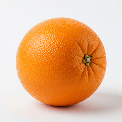 High quality studio photograph of a single Salustiana Orange from the oranges taxonomy