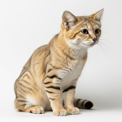 High quality studio photograph of a single Sand Cat