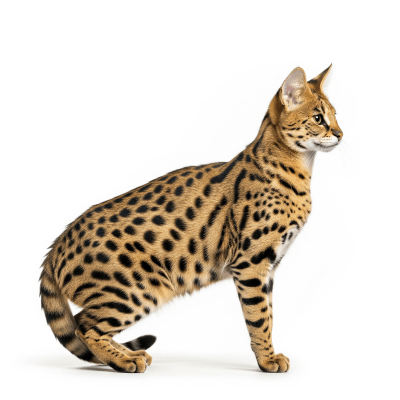 High resolution studio photograph of a Savannah