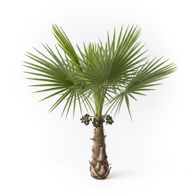 High quality studio photograph of a single Saw Palmetto