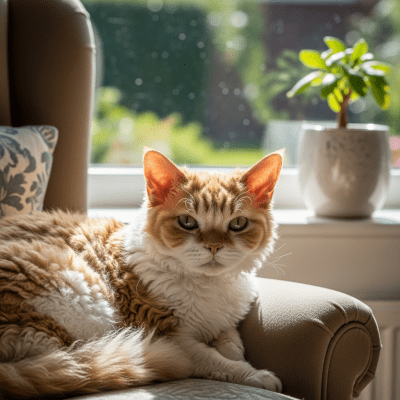 Naturalistic image of a Selkirk Rex