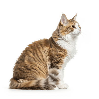 High resolution studio photograph of a Selkirk Rex Longhair