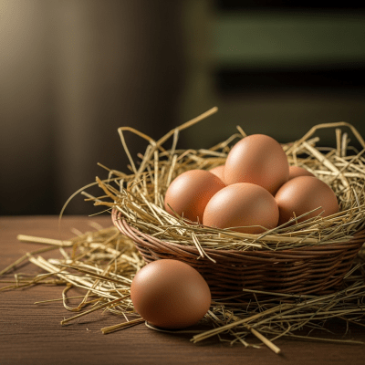 Image depicting eggs laid by a Serama, contextualized within the chicken taxonomy