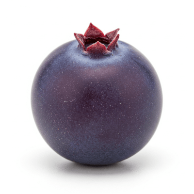 High quality studio photograph of a single Serviceberry, classified under the taxonomy berries