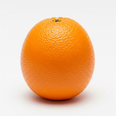 High quality studio photograph of a single Shamouti Orange from the oranges taxonomy