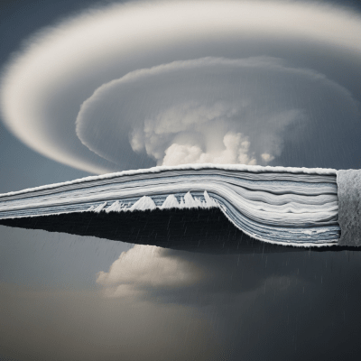 Cross-sectional diagram of a Shelf cloud