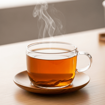 Editorial-style image of a brewed Sheng Pu-erh tea, part of the taxonomy teas