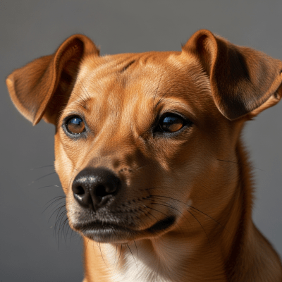 Close-up photograph of the face of a Short-eared Dog
