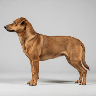 Side profile photograph of a standing Short-eared Dog, part of the taxonomy canines