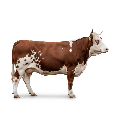 High quality studio photograph of a Shorthorn