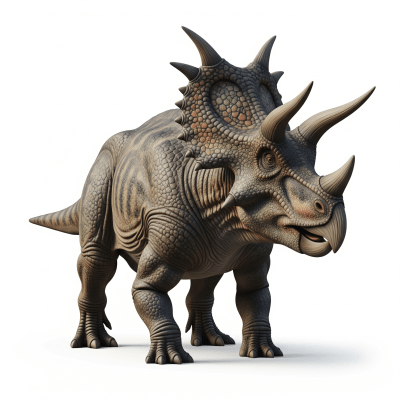 High quality studio photograph of a single Sinoceratops